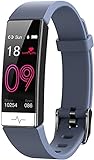 Fitness Uhr Android IOS Bluetooth Smartwatch Schrittzähler Blutdruck Remote Kamera Fitness Tracker Schlaf Wasserdicht IP68 Schmal Herren D