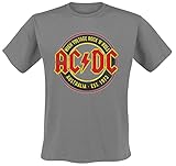 AC/DC Herren T-Shirt Australia Est 1973, Grau (Anthrazit), XXL