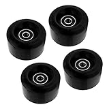 lahomia 4Pack Inline Skate Räder, Indoor/Outdoor Rollschuh Räder, Roller Klinge Skating Räder Ersatz mit Lager, Ausbildung Räder für Roller - Schw