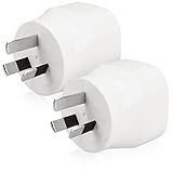 kwmobile 2X Reiseadapter Australien Typ-I - Schuko Reise Adapter zu Typ I Steckdose in z. B. Australien Neuseeland China - Stromadapter Urlaub weiß