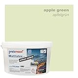 preismaxx Mattlatex urban colors, bunte Wandfarbe, grün, apfelgrün, apple green 10L