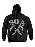 Sons of Anarchy Crossed Sickle Zip-Up Hoodie Sweatshirt | M