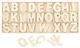 Kleenes Traumhandel Buchstabenkasten Holz Natur - 5,4 cm hoch - je 4 hölzerne Buchstaben - 104 T