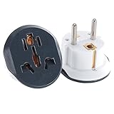 2pcs universal reiseadapter zu Europa Deutschland Steckdose, zum anschluss ausländischer geräte Schweiz usa Eng