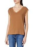 ONLY Damen ONLJASMINA S/S LACE FR WVN Top, Toasted Coconut, L