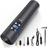 Wiederaufladbarer Luftkompressor, 150PSI 6000Mah Leistungsstarke elektrische Luftpumpe mit digitalem LED-Licht, elektrische Fahrradpumpe, Batterie-Luftpumpen für Fahrrad und Autoreifenb