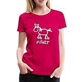 Spreadshirt Färt Lustiges Pferd Zeichnung Frauen Premium T-Shirt, XL, Dunkles Pink