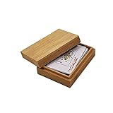 Spielkarten Box Holz, ​Handgemachte Kartenbox Aufbewahrungsbox, Kartenspiele Box Für Erwachsene Spielezubehör Holz Brettspiel Zubehör,11x8x4