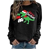 Weihnachten Oversize Damen Oberteile sexy Tshirt Damen Langarm Baumwolle INXS tichert Damen geissini Damen lässige Damen Pullover Damen Tops y2k S