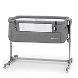 Kinderkraft Zustellbett NESTE UP, Babybetten, Beistellbett, Kinderbett, Kinderreisebett, 2 in 1, Höhenverstellung, mit Zubehör, Matratze, Leichte Konstruktion 9 kg, Melange G