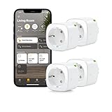 Eve Energy 4er-Pack, Smarte schaltbare Steckdose, TÜV-zertifiziert, Verbrauchsmessung, Zeitpläne, Apple HomeKit, Bluetooth, T