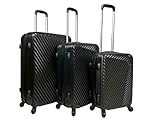 ABS 4 Rollen Gepäck Set Reise Trolley Urlaubstasche 3er Set L
