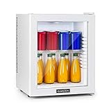 Klarstein Brooklyn - Mini Kühlschrank, kleiner Kühlschrank mit thermoelektrisches Kühlsystem, 3-stufige Kühlung: bis 12 °C, EcoExcellence System, Minikühlschrank, geräuschlos: 0 dB, 24Liter, mattweiß