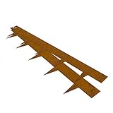 Rasenkante Multi-Edge Corten Stahl, ab 5 Stück/M, Qualität Beetumrandung Beeteinfassung Mähkante Wegbegrenzung flexibel und stabil, 1mx17,5