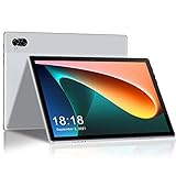 4G Tablet 10,1 Zoll, Tablets Android 10.0,Tablet PC 6 GB RAM+64 GB ROM, Tablet PC mit 6000mAh Akku, 1200 * 1920 IPS, Octa-Core-Prozessor, WiFi GPS, Bluetooth（Silber）