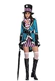 thematys Alice im Wunderland Hutmacher Kostüm Damen - Kostüm-Set perfekt für Fasching, Karneval & Cosplay - 3 Verschiedene Größen (XL)