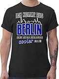 Stadt und City Outfit - Ich komme aus Berlin - S - Schwarz - Berliner Tshirt - L190 - Tshirt Herren und Männer T-S