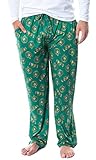 Marvel Herren Schlafanzughose Loki Helmet Icon Tossed Print, grün, L