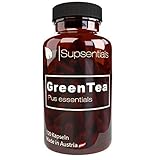 Grüner Tee Extrakt - 120 Kapseln - 800mg - L-Carnitin - Guarana - EGCG - Hochdosiert, 800mg Grüntee Extrakt- SUPSENTIALS - Vegane Kapseln - MADE IN AUSTRI