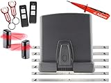 Sommer RUNner Schiebetorantrieb 600kg mit Stahlzahnstange + 2x Handsender Pearl Twin mit ADAMS Anhänger + Lichtschranken 7029 Set 4in1LS + ADAMS Stromprü