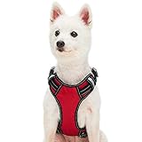 Amazon Brand - Umi Reflektierendes Hundegeschirr, Tolles Rot, Klein, verstellbares Geschirr für H