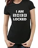 I Am Sherlocked T-Shirt Sherlock Holmes TV, M, Ladies schw