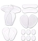 14 Pcs High Heel Pads, Fersengriffe-Einlagen, Fersenpolster Pads Fußpflegeset zum Schutz vor Schmerzen und Blasen, Anti-Rutsch-Schuhk