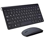 Shuohia 2.4G Wireless Tastatur und Maus Set 78-Tasten Home Office Tastatur USB-Maus,Bluetooth & USB-Empfänger, USB Anschluss, erg