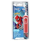 Oral-B Elektrische Kinder-Zahnbürste von Braun, 1 Griff mit Marvel Spider-Man, 1 Zahnbürstenkopf, für Kinder ab 3 J