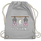 Shirtracer Sprüche Statement mit Spruch - Be different Tiere - Unisize - Hellgrau - Geschenk - WM110 - Turnbeutel und Stoffbeutel aus Baumw