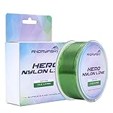 ANGRYFISH Nylon Angelschnur 300M-Monofilament Karpfen-Angelschnur—Super verschleißfest—Ausgezeichnete Elastizität—Geringe Sichtbarkeit(Green，4LB/0.16MM-300YDS)