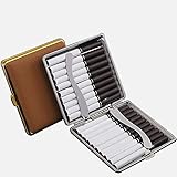 Zigaretten Etuis Starker Und Robuster Zigarettenetui Für Frauen Männer Editionsgerechte Fallrahmen-zigarettenklammer Anti-druck-rauch-clip-zigarettenetui-abdeckung Für 20 Zigarette(Size:9.7*9.3*1.8CM)