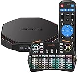 PuPuGou Android 11.0 TV-Box, RK3566 Quad-Core 64-Bit-Cortex-A55-CPU 2,4 Ghz / 5 Ghz Dualband-WLAN 8K 4K Ultra HD-Auflösung Bluetooth 4.0 Ethernet 1000M, Mit Drahtloser Mini-Tastatur,4gb+32gb