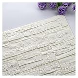 BANGHA 3D Wandpaneele Selbstklebende 3D Wandaufkleber Geprägte Schaumstoff wasserdichte Panel Home Wohnzimmer Dekor Kinder Küche Badezimmer Dekorative Tapete 3D Wandpaneele Selbstkleb