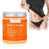 Schlankheitscreme, Anti-Cellulite Hot Cream Fatburner Gelforming Creme für Körpermassage Strafft die Haut Muskelentspannung, Natürliche 87% Bio 250g