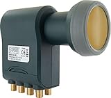 SCHWAIGER -717402- Octo LNB mit Sun Protect | digital | 8 Teilnehmer | extrem hitzebeständige LNB Kappe | Einsatz mit Satellitenschüssel | multifeed-tauglich mit Wetterschutz und vergoldeten Kontak