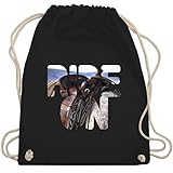 Shirtracer Sprüche Statement mit Spruch - Ride on Pferd reiten - Unisize - Schwarz - kinder reithelm - WM110 - Turnbeutel und Stoffbeutel aus Baumw