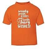 Flox Creative Baby T-Shirt Minty Kisses Zahnfee schwarz Neugeborene Gr. 6-12 Monate, Orang
