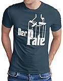 OM3® Der Pate T-Shirt | Herren | The Godfather Mafia Iconic Movie | Denim, XL