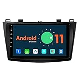 eonon R63 9' IPS Android 11 Compatible with Mazda 3 (2010-2013) Car GPS Sat NAV Autoradio Built-in CarPlay Android Auto Split Screen 4x48W Amp Steering Wheel Control DSP BT USB