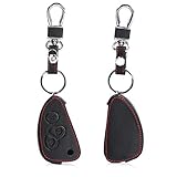 kwmobile Autoschlüssel Kunstleder Hülle kompatibel mit Alfa Romeo 3-Tasten Klappschlüssel Autoschlüssel - Schlüsselhülle in Schw
