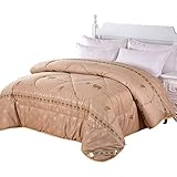 SXXYTCWL Kamelhaardecke 100% reines Kamelhaar Winterdecke verdickte warme 3kg Schlafsaal-Quiltkern braun 200x230cm jiany