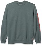 Carhartt Mens Workwear Crewneck Graphic Sweatt T-Shirt, Elm Heather, L