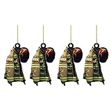 Driibubur Hängender Weihnachtsbaum Wohnzimmer Weihnachten Ferienhaus Ornament Cartoon Feuerwehrmann Geformter Anhänger mit Seil für Paare Weihnachtsanhänger Dekoration Charms für F