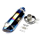 Motorrad Auspuffrohr Motorrad Auspuff Schalldämpfer 38-51MM Refit Schalldämpfer Edelstahl Universal Endrohr Abnehmbarer DB Killer Für Roller ATV Dirt Bike (D)