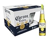 Corona Extra 10er-Pack inkl. Eiseimer, Geschenkpack, Internationales Premium Lagerbier MEHRWEG Lager Bier Helles (10 x 0.355 l)