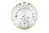 Bader Wellness® 2 in 1 Sauna Thermometer Hygrometer, Luftfeuchtigkeitsmesser, Klimamesser Luftfeuchtigkeit Saunazubehör für Humidore Gewächshaus G