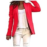 BOOMJIU Damen Blazer Elegant Tailliert Business Anzug Female Blazer Kurzjacke Anzugjacke Damen Blazer Basic Langarmshirt Damenjack