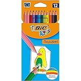 BIC Kids 8325669 Buntstift Tropicolors 2, 12-farbig sortiert, Kartonetui, 12 Stück
