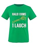 Comedy Shirts - Halo I Bims 1 Lauch - Jungen T-Shirt - Grün/Weiss-Gelb Gr. 134/146